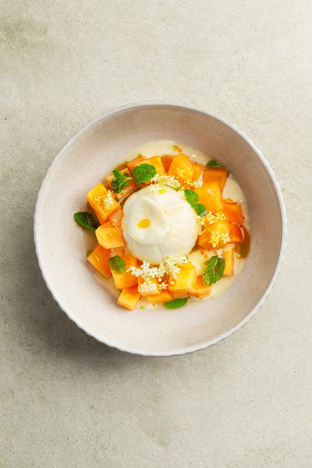 melon & burrata salad