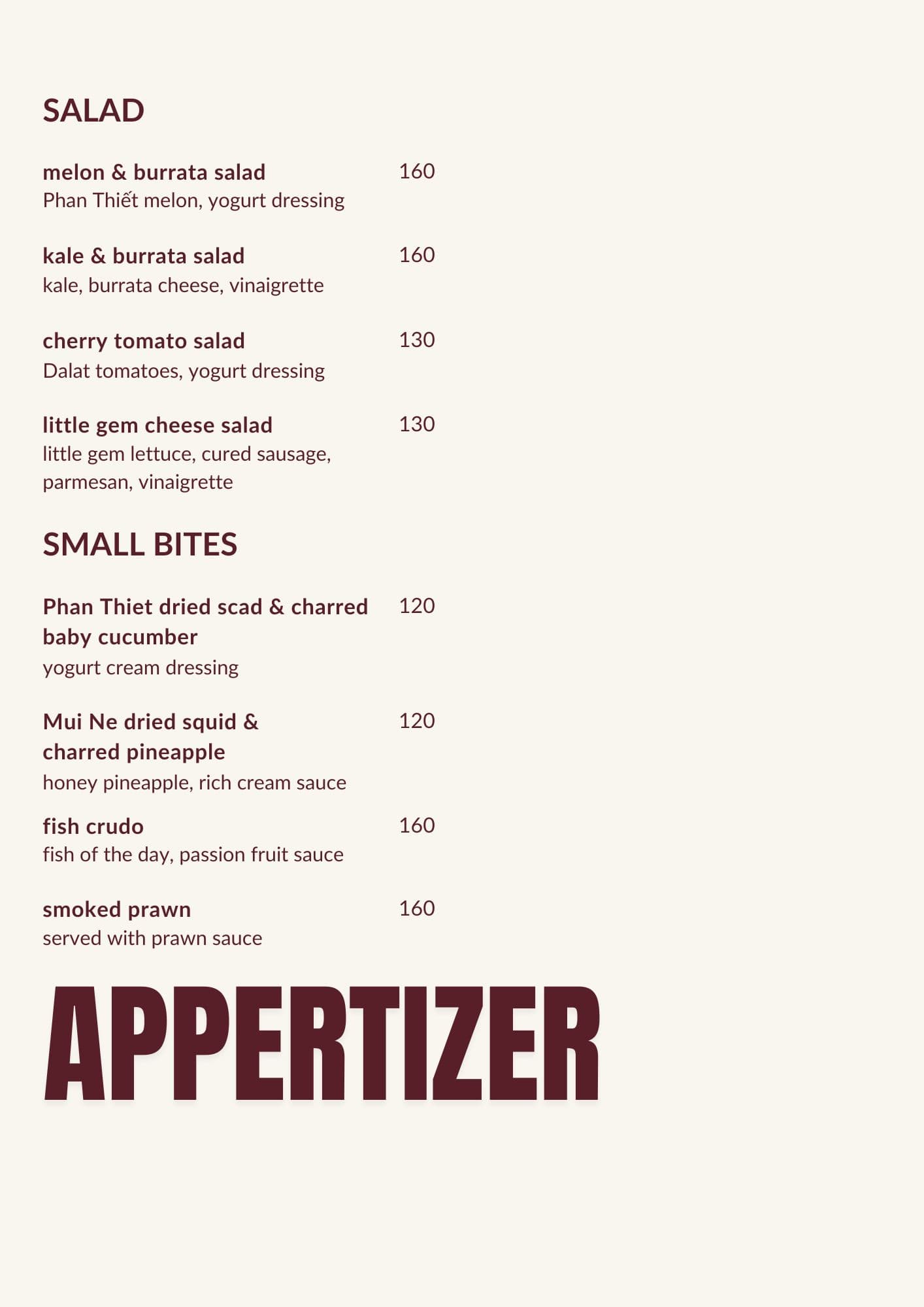 Menu page 2