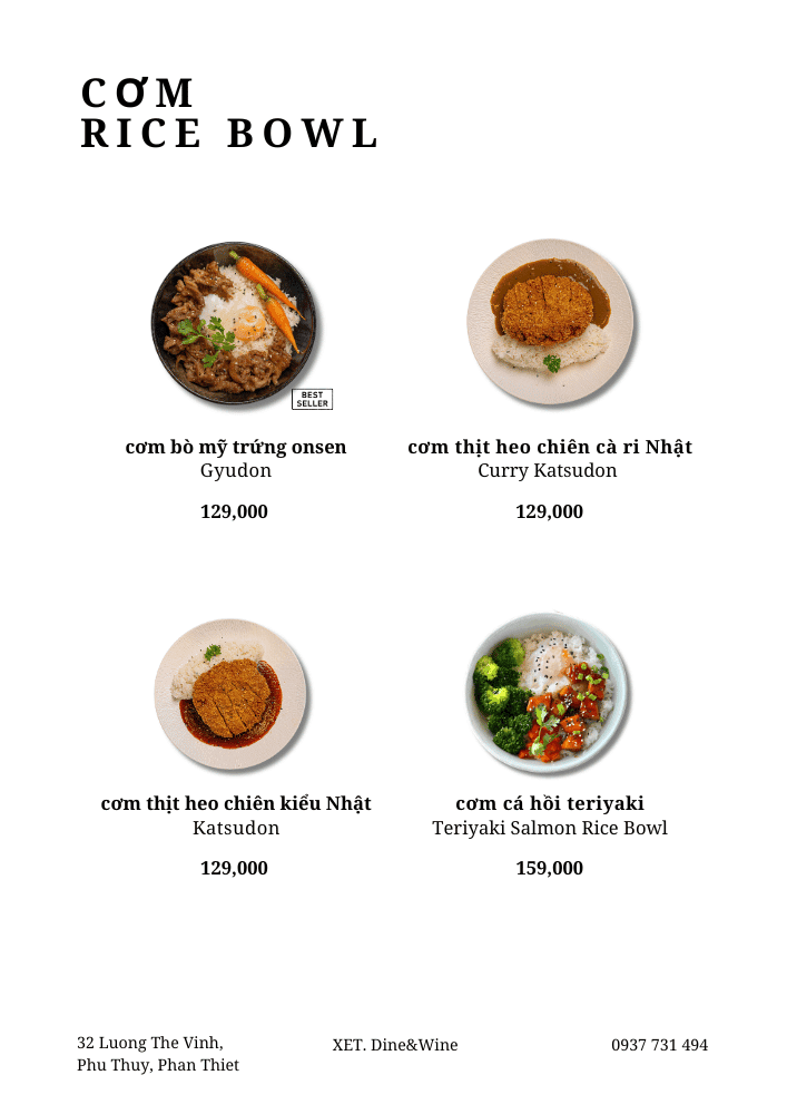 Menu page 13