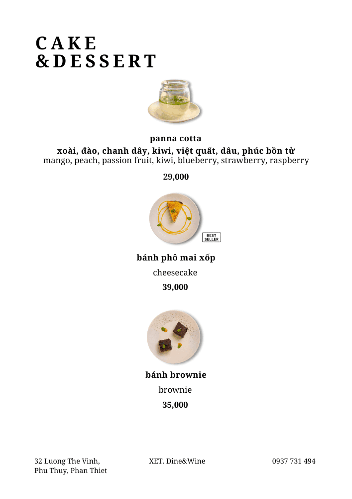 Menu page 18