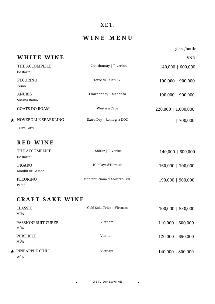 Menu page 2